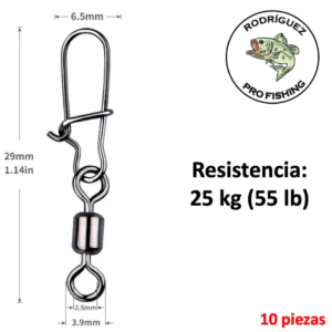 Ganchos con destorcedor (paquete con 10)