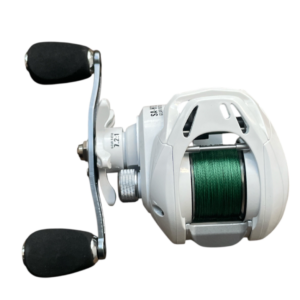Carrete baitcasting izquierdo + línea trenzada 30 lb