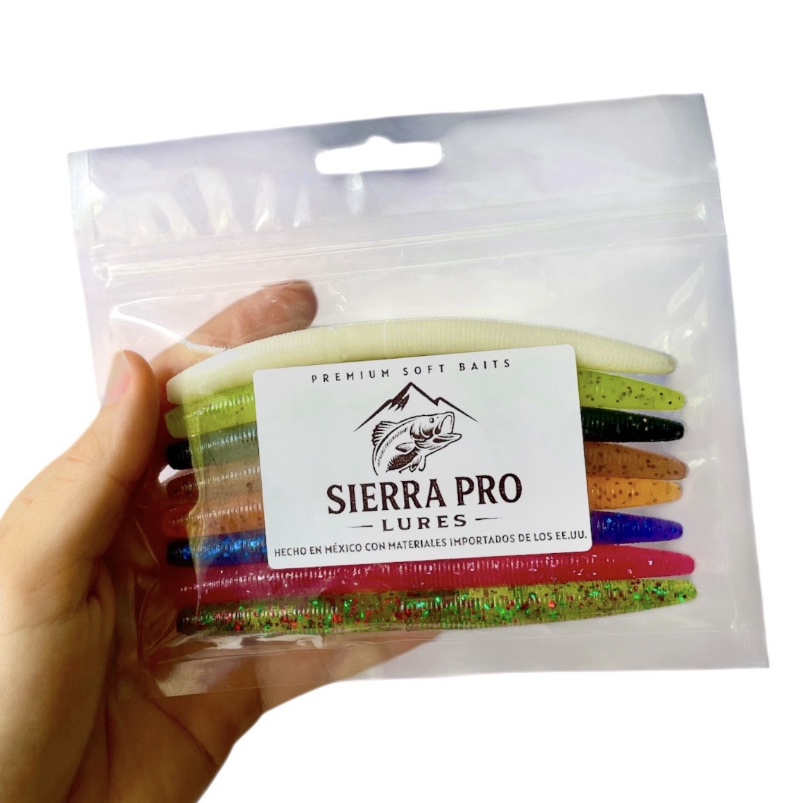 Paquete (8) Senkos 5” Sierra Pro Lures Color mix