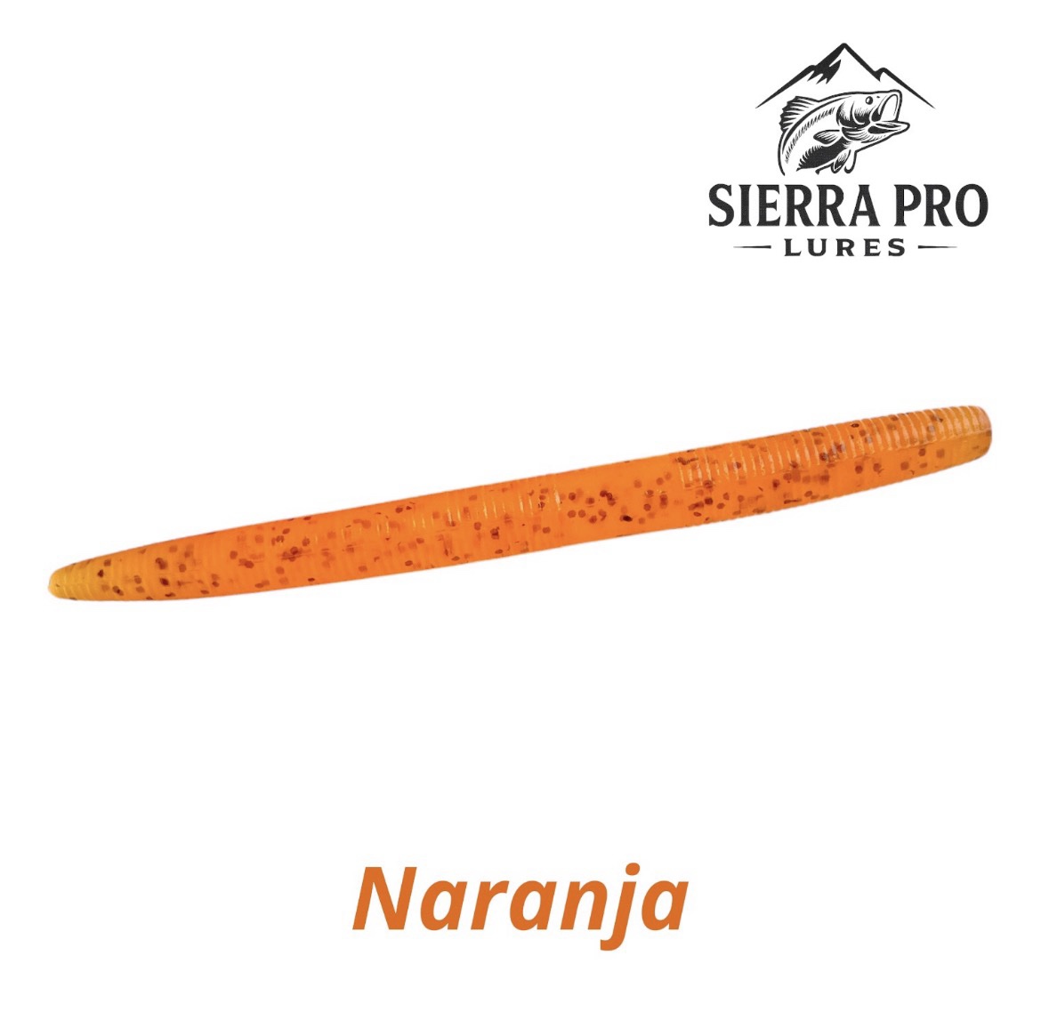 Paquete (8) Senkos 5" Sierra Pro Lures Naranja - Imagen 2