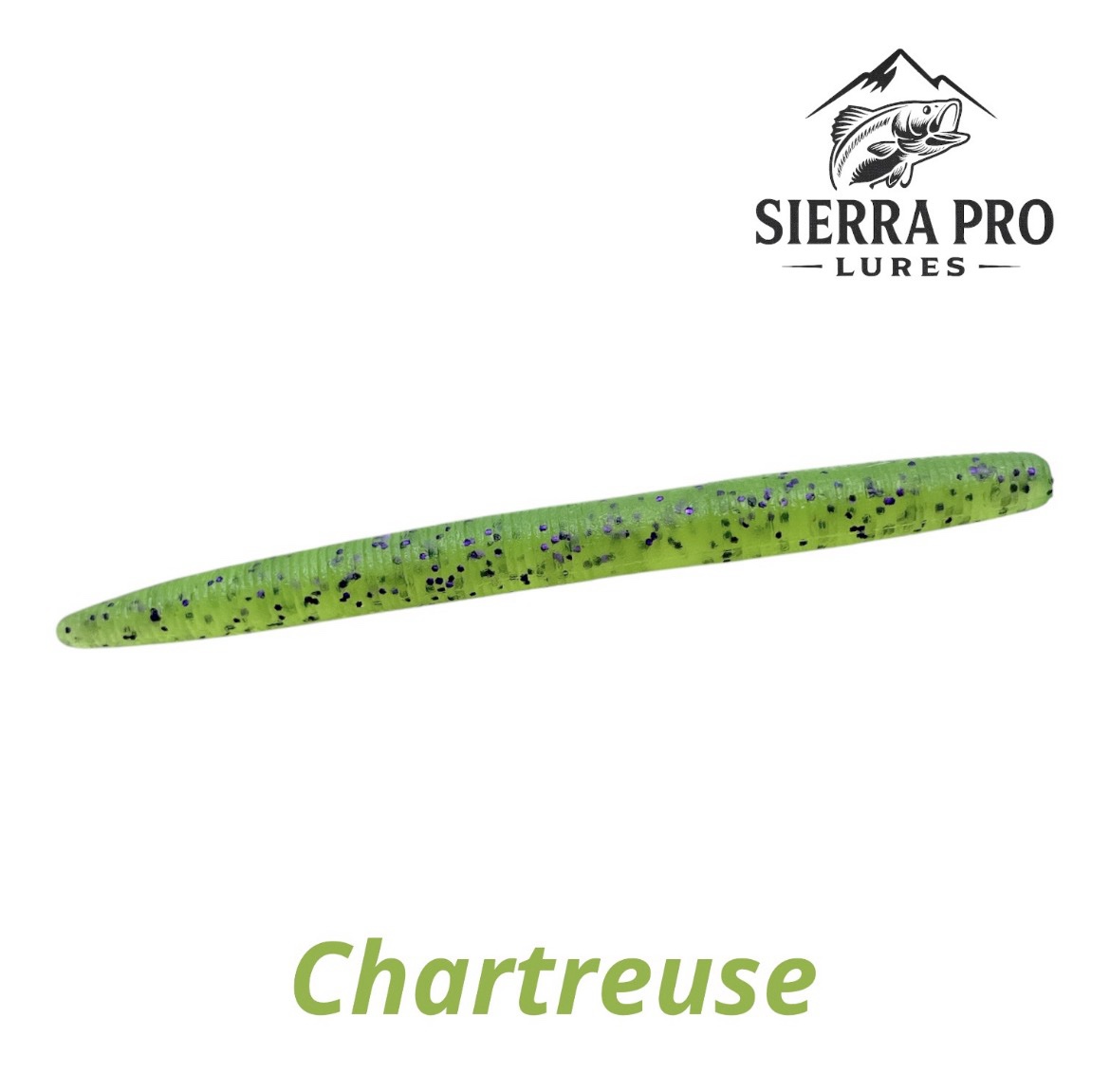 Paquete (8) Senkos 5" Sierra Pro Lures Chartreuse - Imagen 2