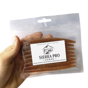 Paquete (8) Senkos 5" Sierra Pro Lures Carolina Pumpkin
