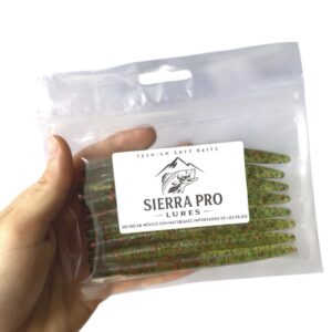 Paquete (8) Senkos 5" Sierra Pro Lures Watermelon Green