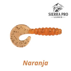 Paquete (8) Grubs 3" Sierra Pro Lures Naranja