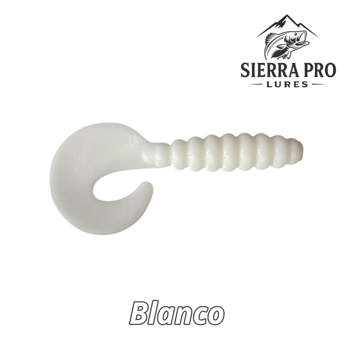 Paquete (8) Grubs 3" Sierra Pro Lures Blanco
