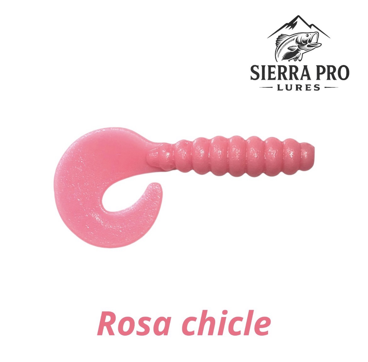 Paquete (8) Grubs 3" Sierra Pro Lures Rosa Chicle