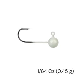 Paquete de 10 jig heads 0.45 g (1/64 Oz) Beige fosforescentes