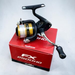 Carrete spinning Shimano FX 2500 + línea monofilamento 15 lb