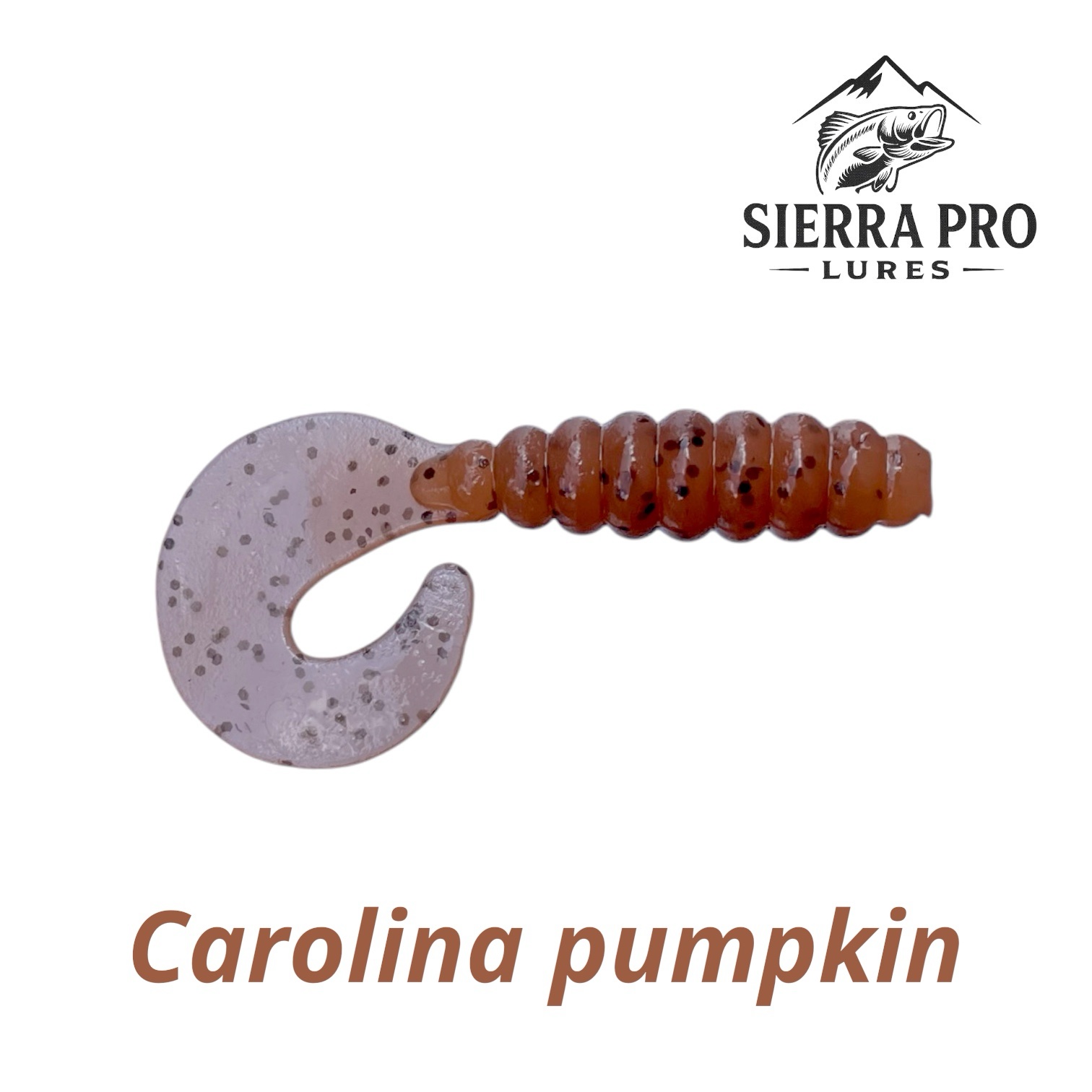 Paquete (8) Grubs 3" Sierra Pro Lures Carolina Pumpkin