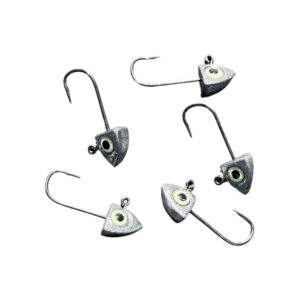 Paquete de 5 jig heads 3 g (ojos fosforescentes)