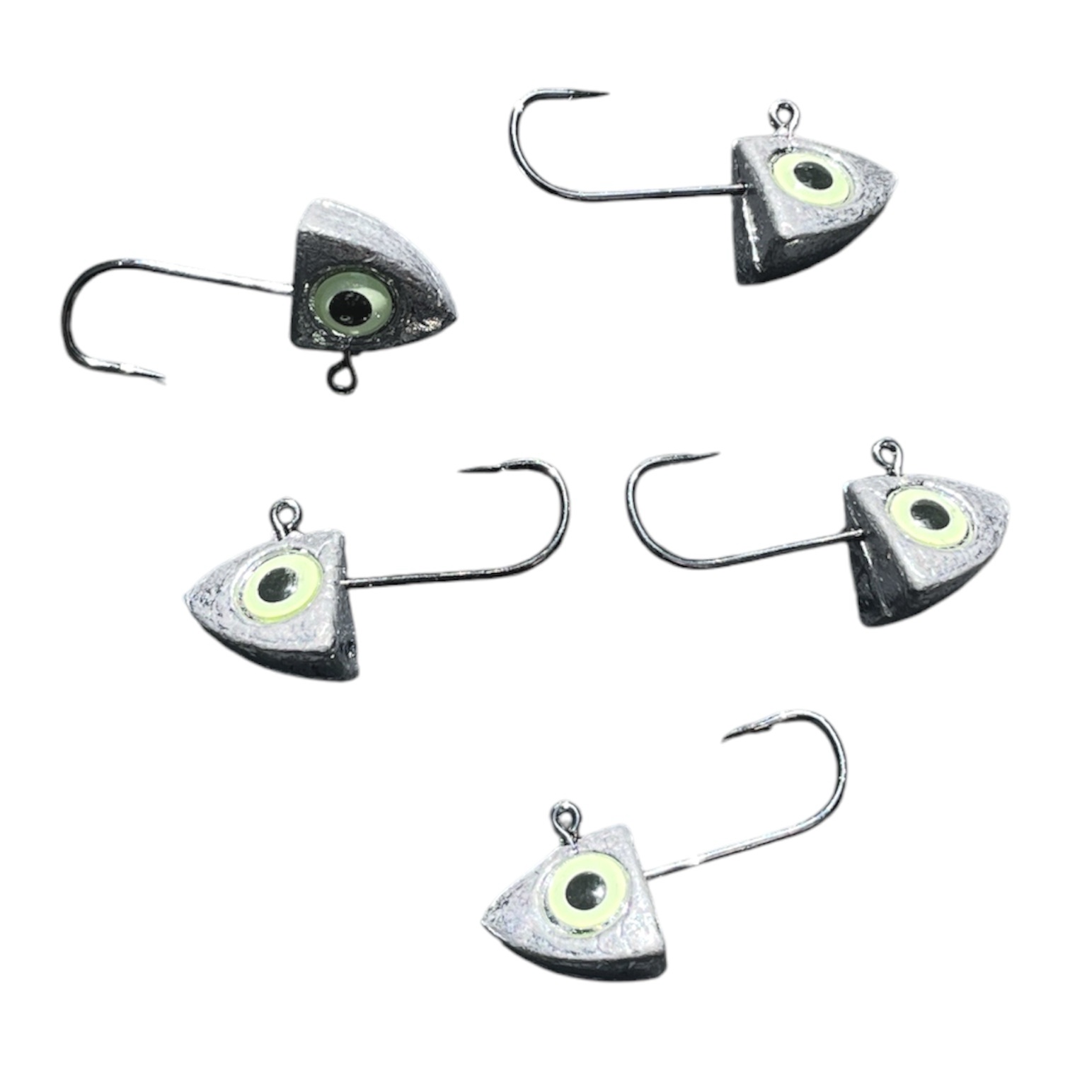 Paquete de 5 jig heads 6 g (ojos fosforescentes)